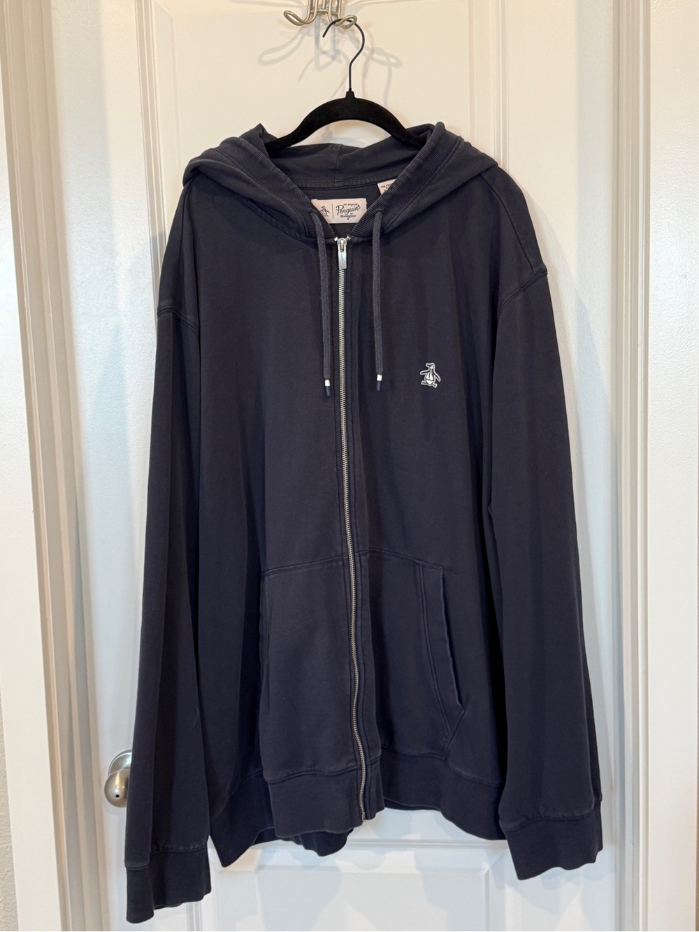 Original Penguin by Munsingwear Men’s Full Zip Hoodie Navy Sweatshirt